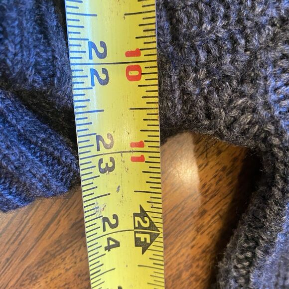 Ugg Sweater Womens L Gray Chunky Raelynn Turtleneck Ribbed Oversized Wool Blend - Picture 3 of 7